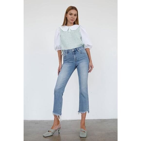 Insane Gene High Rise Crop Boot Cut Jeans - P1012R - Size 9/28 - Picture 7 of 7